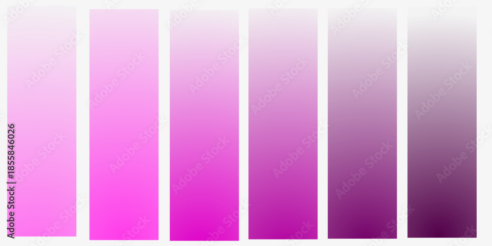 Fototapeta premium Purple color palette collection. Examples of purple abstract design palettes.