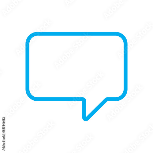 Blue Chat Icon – Message Communication Bubble Symbol