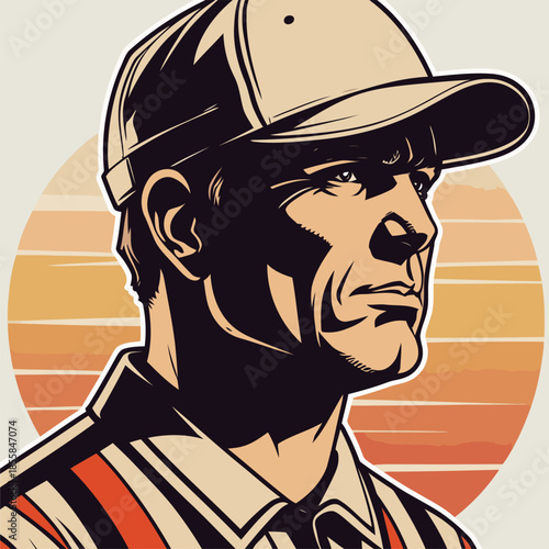 vector illustration of an American football referee