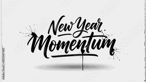 Celebrating New Year with Momentum through Creative Typography Artwork