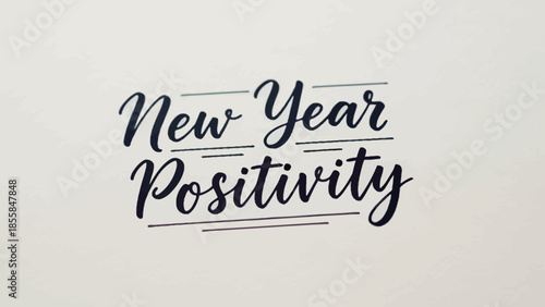 A beautifully crafted typography design celebrating New Year positivity with elegant lettering and inspirational quotes