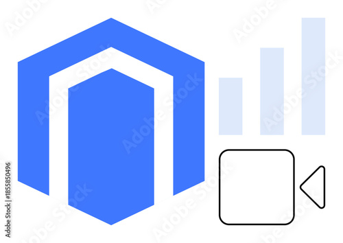 Video analytics concept. Video analytics tools for performance tracking and content strategy improvement. Video analytics highlighting engagement and business growth. For digital marketing, business