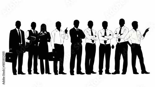 Group of Business Professionals Standing Together.