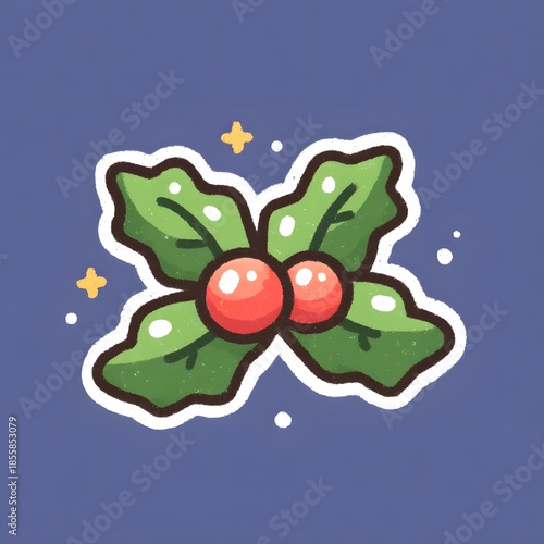 christmas background with holly, generation ai,