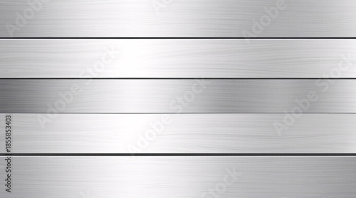 Silver Brushed Metal Texture Background with Horizontal Steel Stripes, Industrial Abstract Aluminum Surface with Clean Minimal Lines and Metallic Sheen