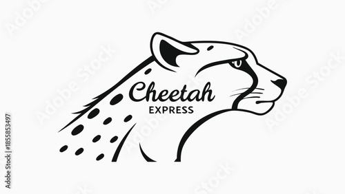 Cheetah Express Logo Design - Dynamic Feline Head for Fast Delivery Branding