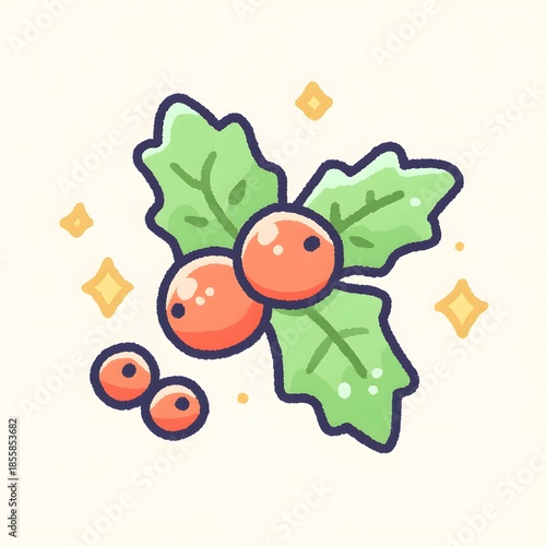 christmas, holly, berry, generation AI 