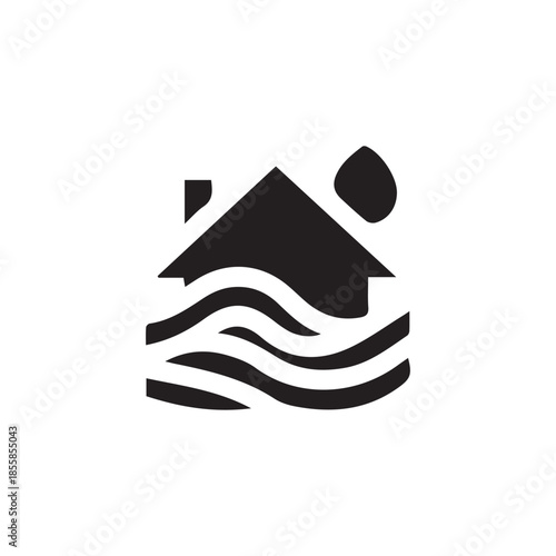 House experiencing a disaster with water damage and flood