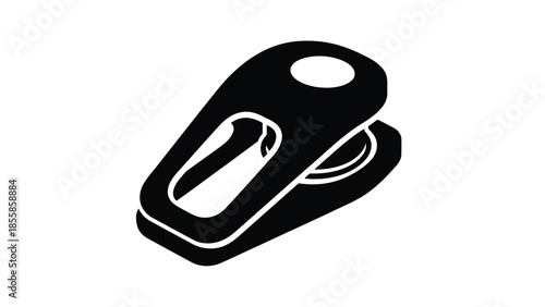 Minimalist black silhouette of a dog clipper icon symbol isolated on white background