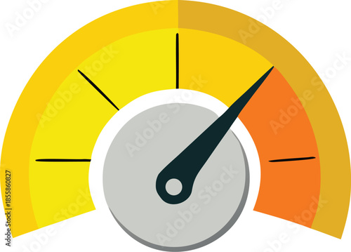 Speedometer indicating moderate speed