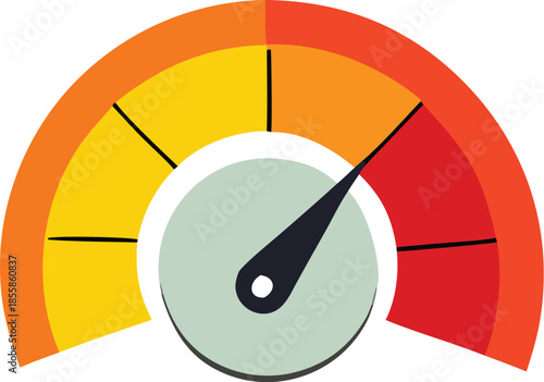 Gauge indicator at high level