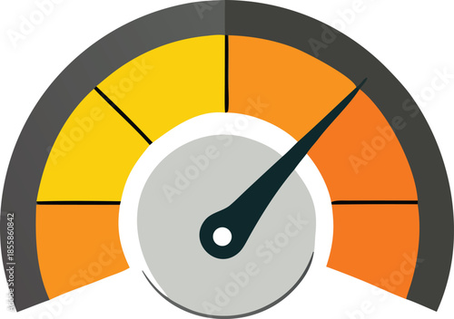 Gauge indicator showing moderate level