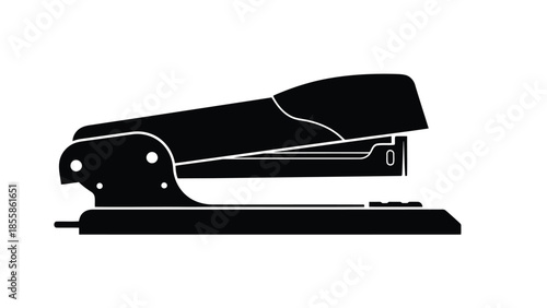 Black Silhouette Stapler Icon isolated on white background