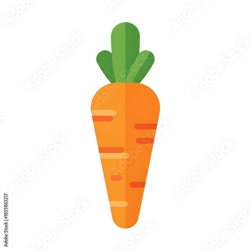Single Carrot Illustration isolated on transparent background