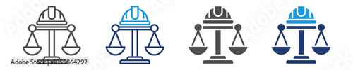 labor law icon set multiple style