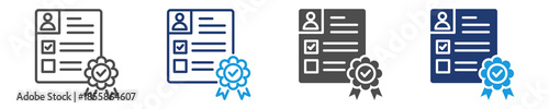 qualifications icon set multiple style