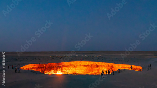 Darvaza (Derweze) gas crater (Door to Hell or Gates of Hell) in Turkmenistan