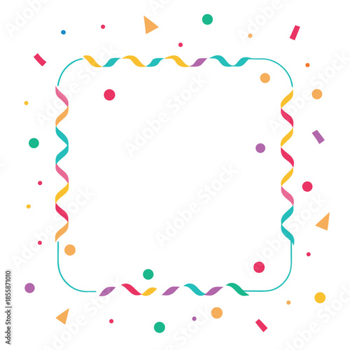 Confetti border printable design background white (1).