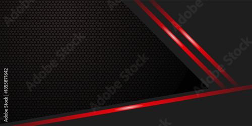 dark red technology background, hexagon pattern background. modern technology wallpaper, dark black and red lines, background in futuristic,