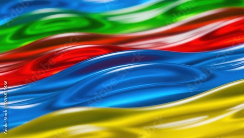 Vibrant Abstract Waves of Color - A Dynamic and Artistic Composition.