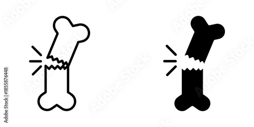 broken bone icon graphic vector icon