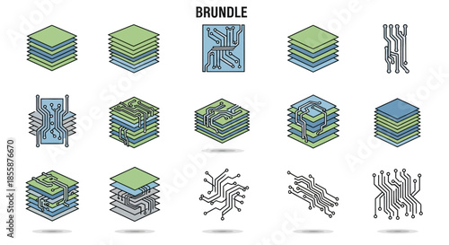 Brunole 3D Model Layers and Icons.