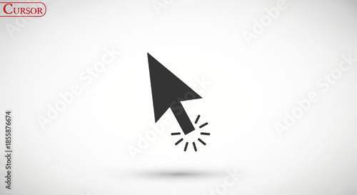 Black Computer Mouse Cursor Clicking Icon.