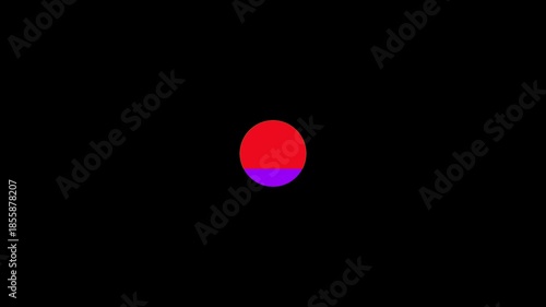 Color Swipe Loading Dot Animation on Black Background, Looping Progress Indicator, Neon Glowing Motion, UI UX Interface, Digital Preloader
