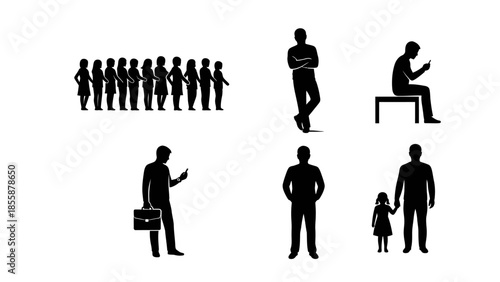 silhouettes of business people