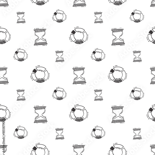 hand drawn business seamless pattern background