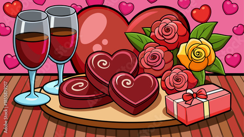 Romantic valentine's day treat