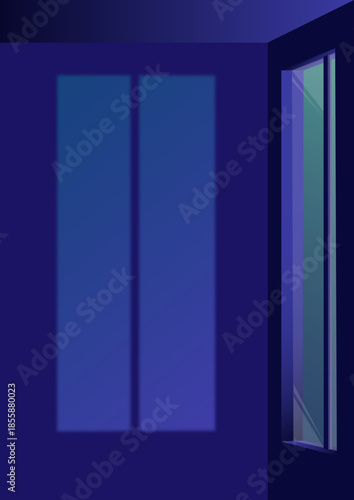 Window sun light wallpaper and background vector illustration