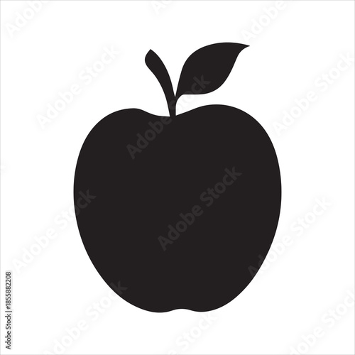  apple fruit minimalist silhouette vector icon - for graphic design projects apple, Modern Artwork.