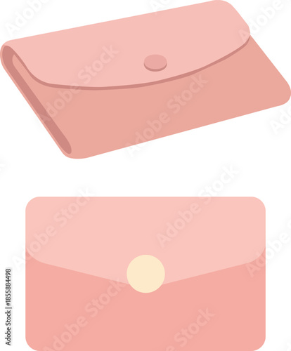 Ladies wallet with a stylish and compact design. Elegant women’s accessory suitable for everyday use, fashion branding, e‑commerce, and lifestyle illustrations.