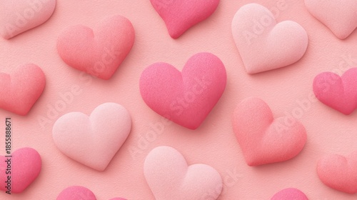 Romantic Valentine Backdrop with Soft Pink Hearts for Celebratory and Love-themed Designs and Displays in Smooth Gradation