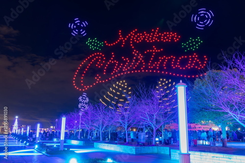 メリケンパークのクリスマスの夜　神戸市中央区神戸港にて