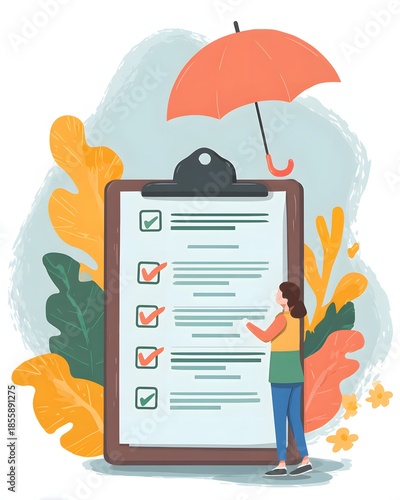 Vertical insurance claim checklist infographic