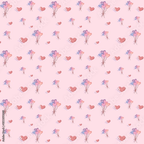 seamless pattern with hearts