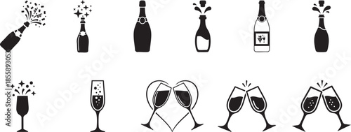 Detailed analysis of a champagne icon eps file metadata and properties