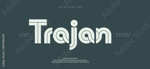 Creative modern unique alphabet display font vector. Luxury and clean sans serif typography style illustration