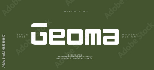 modern, futuristic modern geometric font