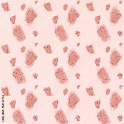 seamless pattern with hearts