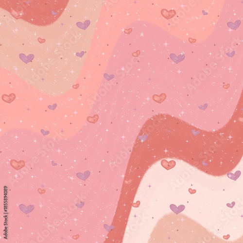 pink background with hearts
