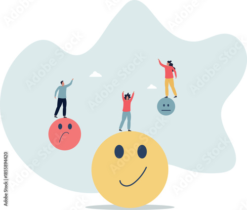 Emotional regulation and feeling control with mind skills.life and employment of people.