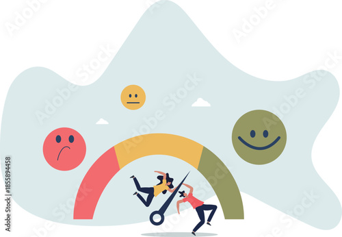 Employee engagement and satisfaction level measurement.life and employment of people.