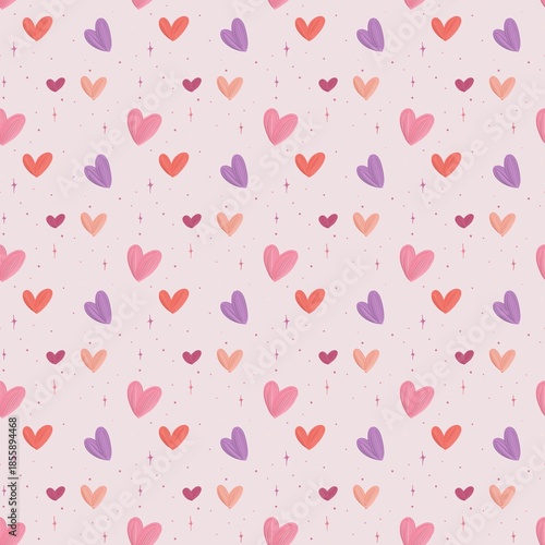 seamless pattern with hearts