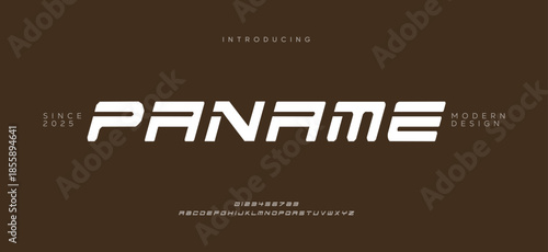 Modern geometric lowercase typeface design font vector