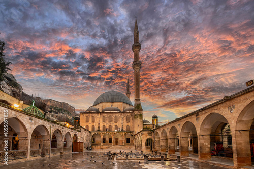 Εκτύπωση καμβά Dergah Mosque view at rainy day in Sanliurfa City of Turkey