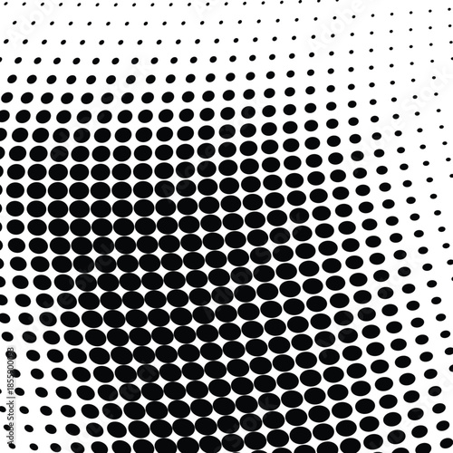 Abstract optical halftone dotted background with twisted wave and futuristic grunge texture.