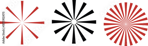 Dashed and dotted line rippled radial rounded circle PNG. sunburst background retro rays layout, vintage sunbeam burst. Circular line pattern resembling sunshine light rays.
